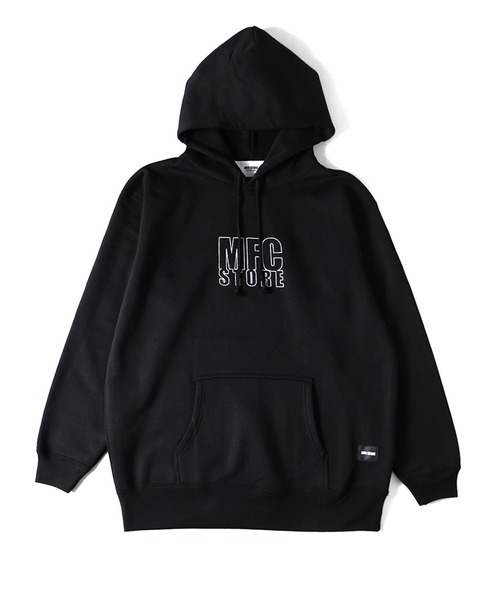 MFC STORE（エムエフシーストア）の「MFC STORE OUTLINE LOGO HOODIE（パーカー・メンズ・ブラック/ダークブラウン/ベージュ系/ネイビー・S/M/L/XL/XXL）」の6枚目の写真