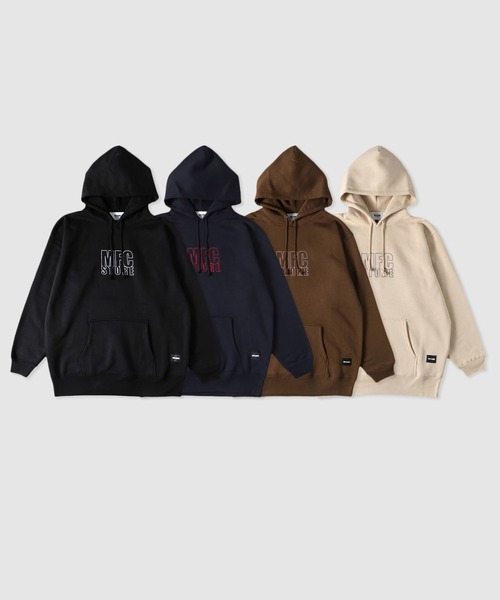 MFC STORE（エムエフシーストア）の「MFC STORE OUTLINE LOGO HOODIE（パーカー・メンズ・ブラック/ダークブラウン/ベージュ系/ネイビー・S/M/L/XL/XXL）」の5枚目の写真