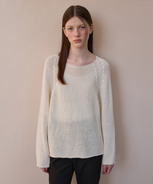 TTUDEMENT（トュードメント）の「Boatneck long sleeve knit (IVORY)（ニット/セーター）」