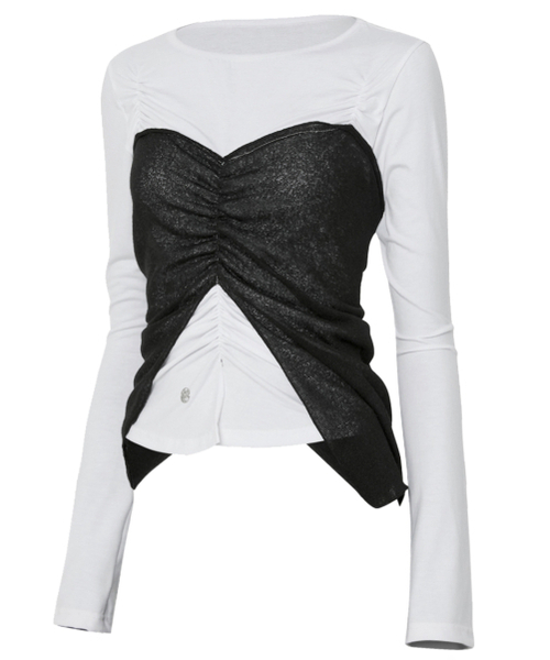 FLAREUP(フレアアップ)の「Bustier Layered Long Sleeve (FL-152_White)(Tシャツ/カットソー・レディース・ホワイト・OS)」の5枚目の写真