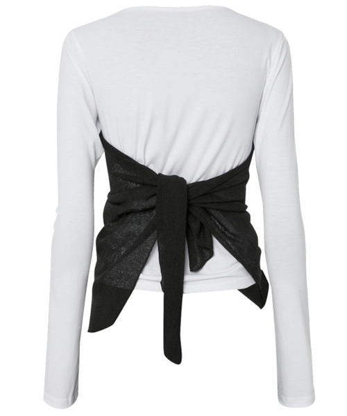 FLAREUP(フレアアップ)の「Bustier Layered Long Sleeve (FL-152_White)(Tシャツ/カットソー・レディース・ホワイト・OS)」の6枚目の写真
