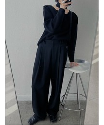 Dobby stripe w tuck PT ドビー ストライプダブルタックパンツ
