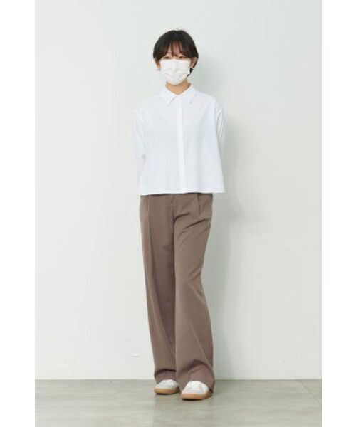 MUSINSA STANDARD WOMAN（ムシンサスタンダードウーマン）の「ウィメンズリラックスクロップシルキーシャツ[ホワイト]（シャツ/ブラウス・レディース・その他・SMALL/MEDIUM）」の19枚目の写真