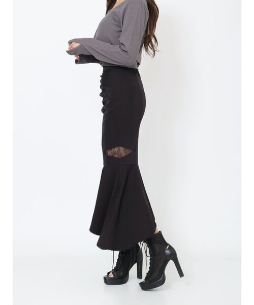 EATME（イートミー）の「カットアウトマーメイドスカート（スカート・レディース・グレー/ブラック・SMALL/MEDIUM）」の5枚目の写真