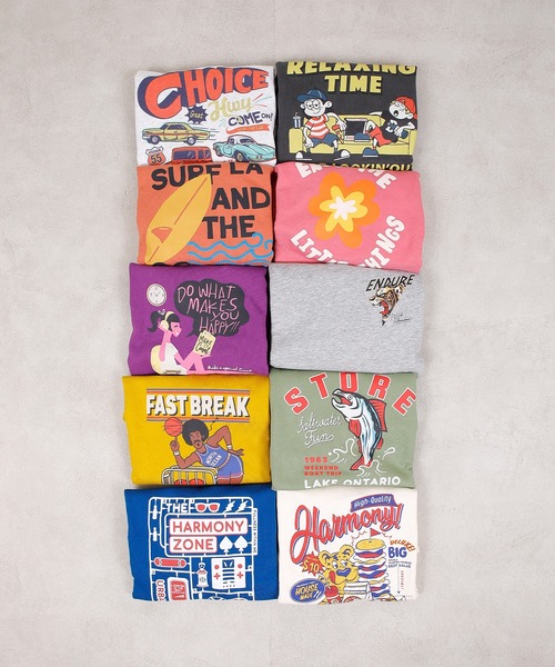 Life Support Products（ライフサポートプロダクツ）の「裏毛プリントトレーナー（スウェット・キッズ・オフホワイト/杢グレー/ブルー/カーキ/ピンク/ホワイト系その他/チャコール/オレンジ/パープル/マスタード・80/90/95/100/110/120/130/140/150）」の11枚目の写真