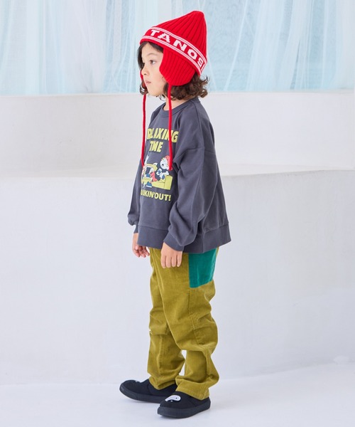 Life Support Products（ライフサポートプロダクツ）の「裏毛プリントトレーナー（スウェット・キッズ・オフホワイト/杢グレー/ブルー/カーキ/ピンク/ホワイト系その他/チャコール/オレンジ/パープル/マスタード・80/90/95/100/110/120/130/140/150）」の15枚目の写真