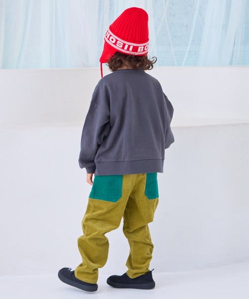 Life Support Products（ライフサポートプロダクツ）の「裏毛プリントトレーナー（スウェット・キッズ・オフホワイト/杢グレー/ブルー/カーキ/ピンク/ホワイト系その他/チャコール/オレンジ/パープル/マスタード・80/90/95/100/110/120/130/140/150）」の16枚目の写真