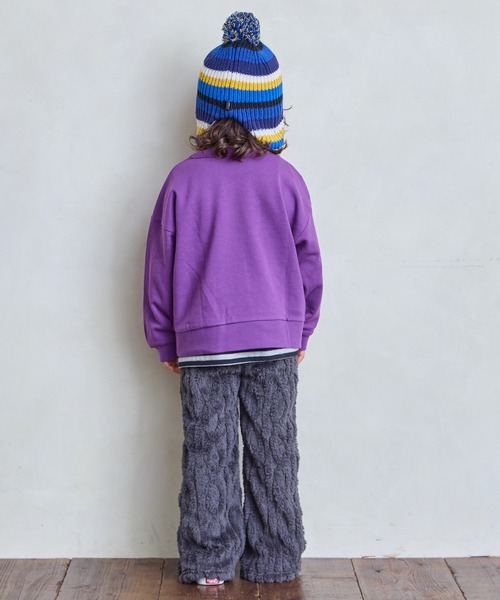 Life Support Products（ライフサポートプロダクツ）の「裏毛プリントトレーナー（スウェット・キッズ・オフホワイト/杢グレー/ブルー/カーキ/ピンク/ホワイト系その他/チャコール/オレンジ/パープル/マスタード・80/90/95/100/110/120/130/140/150）」の21枚目の写真