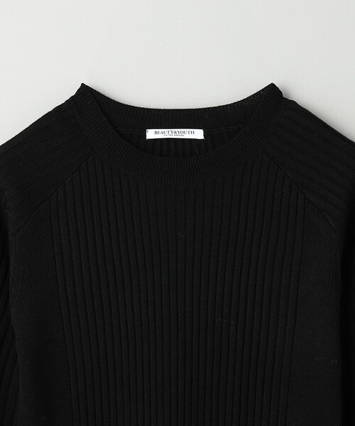 BEAUTY&YOUTH UNITED ARROWS（ビューティーアンドユースユナイテッドアローズ）の「【WEB限定 Wardrobe DAILY MINIMAL】リブニットフレアワンピース（ワンピース・レディース・ネイビー/モカ/ブラック・M/S）」の18枚目の写真