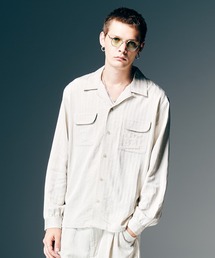 Stripe Jacquard Linen Shirt / ストライプジャガードリネンシャツ