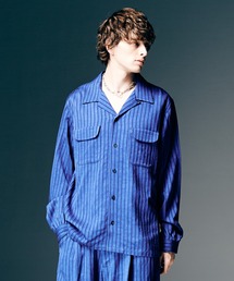 Stripe Jacquard Linen Shirt / ストライプジャガードリネンシャツ