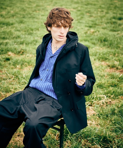 glamb(グラム)の「Stripe Jacquard Linen Shirt / ストライプジャガードリネンシャツ(シャツ/ブラウス・メンズ・ホワイト/ブラック/ブルー・S/M/L)」の14枚目の写真