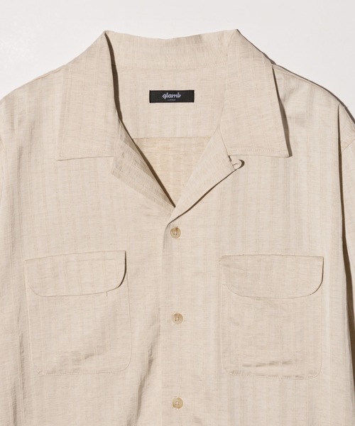 glamb(グラム)の「Stripe Jacquard Linen Shirt / ストライプジャガードリネンシャツ(シャツ/ブラウス・メンズ・ホワイト/ブラック/ブルー・S/M/L)」の15枚目の写真