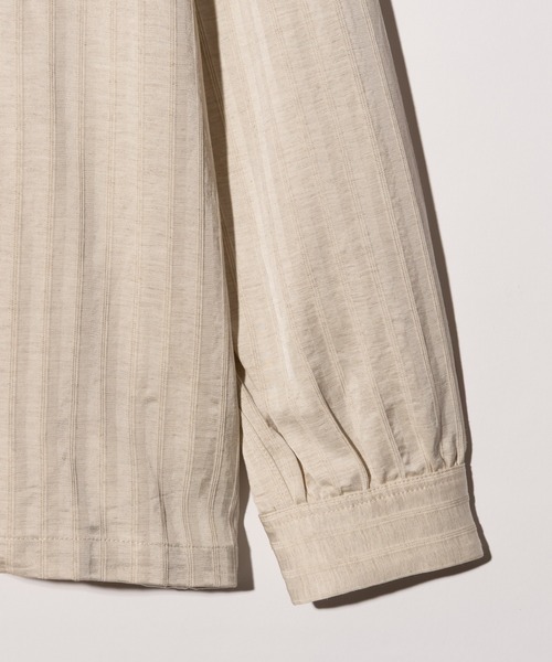 glamb(グラム)の「Stripe Jacquard Linen Shirt / ストライプジャガードリネンシャツ(シャツ/ブラウス・メンズ・ホワイト/ブラック/ブルー・S/M/L)」の16枚目の写真