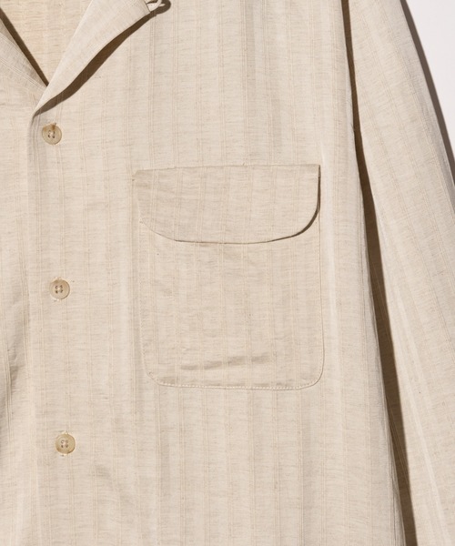 glamb(グラム)の「Stripe Jacquard Linen Shirt / ストライプジャガードリネンシャツ(シャツ/ブラウス・メンズ・ホワイト/ブラック/ブルー・S/M/L)」の17枚目の写真