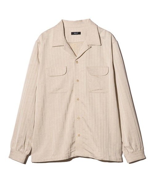 glamb(グラム)の「Stripe Jacquard Linen Shirt / ストライプジャガードリネンシャツ(シャツ/ブラウス・メンズ・ホワイト/ブラック/ブルー・S/M/L)」の4枚目の写真