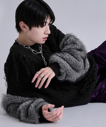 Ellno Loset | ソデファーケーブルキリカエニット(ニット/セーター)