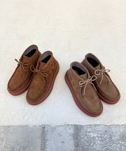 Tomieco(トミエコ)の「本革 モカシンショートブーツ デザインブーツ(モカシン/デッキシューズ・レディース・グレー/ブラウン/ベージュ・XXL/LL/L/M/S)」の6枚目の写真