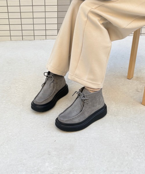 Tomieco(トミエコ)の「本革 モカシンショートブーツ デザインブーツ(モカシン/デッキシューズ・レディース・グレー/ブラウン/ベージュ・XXL/LL/L/M/S)」の10枚目の写真