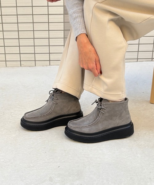 Tomieco(トミエコ)の「本革 モカシンショートブーツ デザインブーツ(モカシン/デッキシューズ・レディース・グレー/ブラウン/ベージュ・XXL/LL/L/M/S)」の11枚目の写真