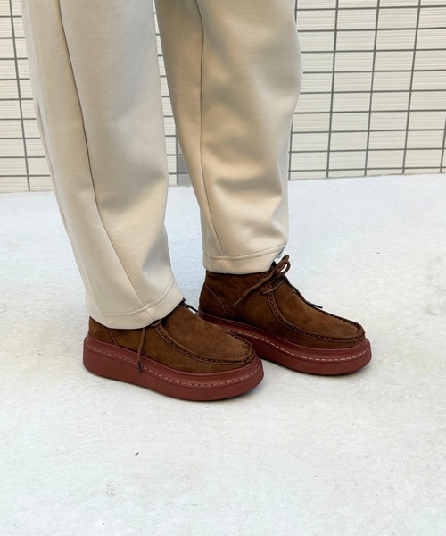 Tomieco(トミエコ)の「本革 モカシンショートブーツ デザインブーツ(モカシン/デッキシューズ・レディース・グレー/ブラウン/ベージュ・XXL/LL/L/M/S)」の13枚目の写真