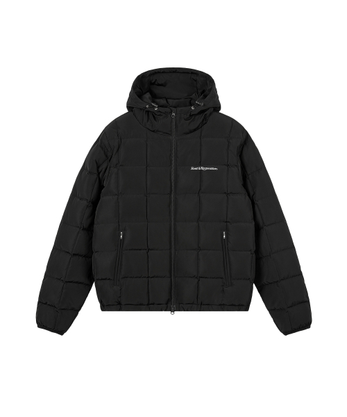 Rest&Recreation(レストアンドレクリエーション)の「SQUARE QUILTED HOOD DOWN JACKET - BLACK(ダウンジャケット/コート・メンズ・その他・SMALL/LARGE)」の2枚目の写真