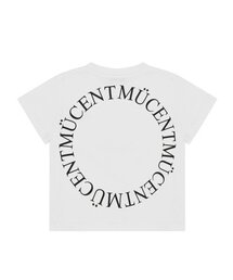 シグニチャーバックラウンド円形ロゴクロップ半袖Tシャツ(ホワイト)