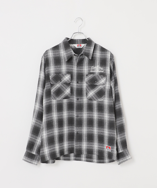 BEN DAVIS（ベンデイビス）の「BEN DAVIS別注 ネルチェック 刺繍ワークシャツ（シャツ/ブラウス・メンズ・ブラック/ブラウン/イエロー・MEDIUM/LARGE）」の9枚目の写真