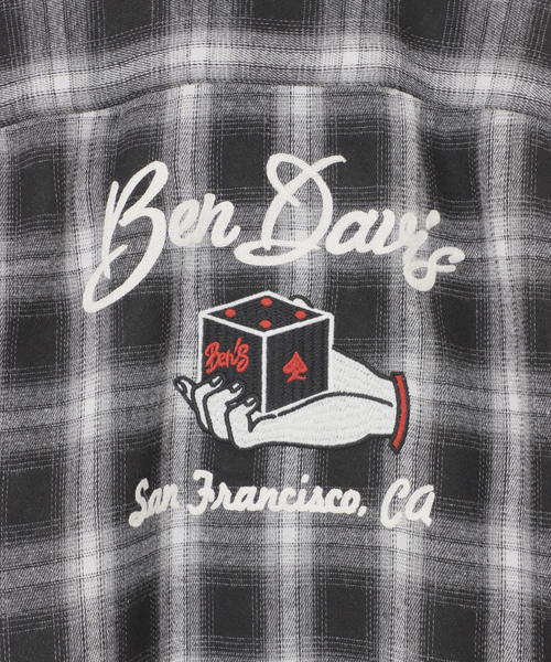 BEN DAVIS（ベンデイビス）の「BEN DAVIS別注 ネルチェック 刺繍ワークシャツ（シャツ/ブラウス・メンズ・ブラック/ブラウン/イエロー・MEDIUM/LARGE）」の16枚目の写真