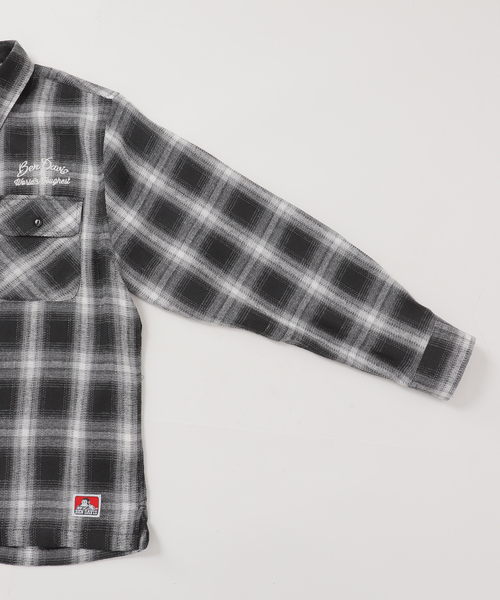 BEN DAVIS（ベンデイビス）の「BEN DAVIS別注 ネルチェック 刺繍ワークシャツ（シャツ/ブラウス・メンズ・ブラック/ブラウン/イエロー・MEDIUM/LARGE）」の17枚目の写真
