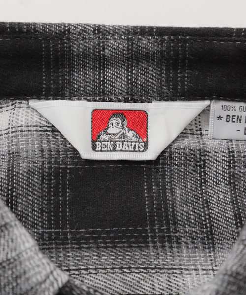 BEN DAVIS（ベンデイビス）の「BEN DAVIS別注 ネルチェック 刺繍ワークシャツ（シャツ/ブラウス・メンズ・ブラック/ブラウン/イエロー・MEDIUM/LARGE）」の21枚目の写真