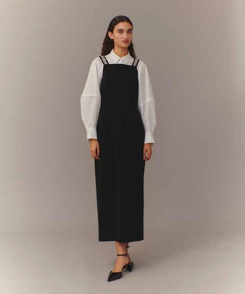 【LOULOU WILLOUGHBY】ビジュージャンパースカート