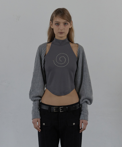 BRUSHED BOLERO SET / GRAY