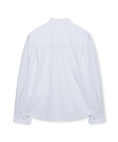 BESLOW（ビースロー）の「[ビスルーXデリック]ストライプオフィサーシャツブラウンストライプ（シャツ/ブラウス・メンズ・その他・SMALL/MEDIUM/X-LARGE/LARGE）」の6枚目の写真