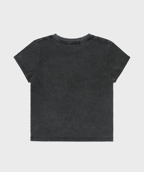 SAINTPAIN(セイントペイン)の「SP インパーマネンス ピグメント クロップ 半袖Tシャツ ブラック(Tシャツ/カットソー・レディース・その他・FREE)」の2枚目の写真