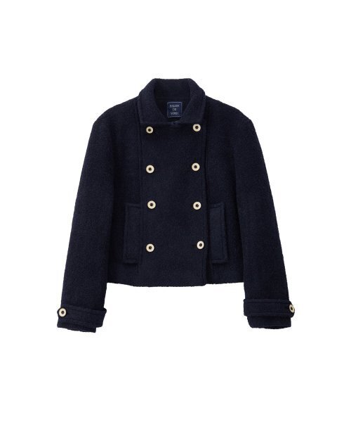 SALON DE YOHN（サロンドヨーン）の「Button Point Double Wool Coat_ Navy（チェスターコート・レディース・その他・FREE）」の4枚目の写真