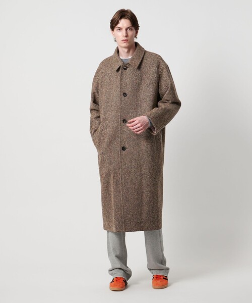 専用ユナイテッドアローズ　バルマカンコート　モカブラウン　Mサイズ　メルトン セール】＜UNITED ARROWS & SONS＞ COL/NEP TWEED BAL COAT/バルマ