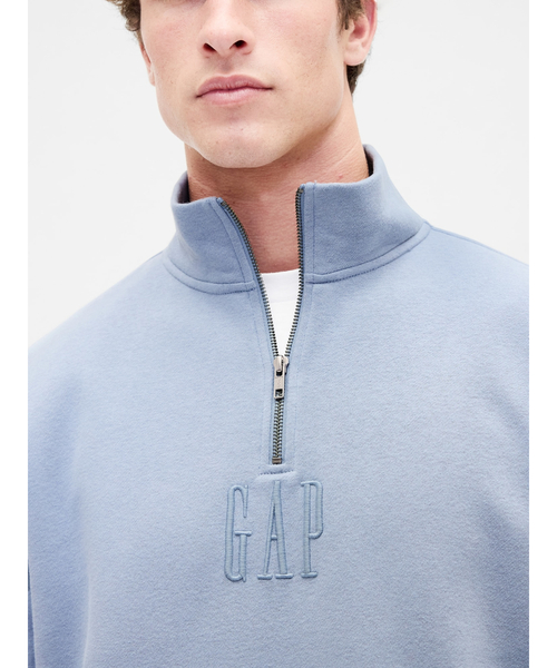 GAP(ギャップ)の「ヴィンテージソフト オーバーサイズ GAPロゴ 1/4ジップアッププルオーバー(スウェット・メンズ・グリーン/ピンク/ライトブルーグレー/ホワイト系その他・XS/S/M/L/XL)」の11枚目の写真