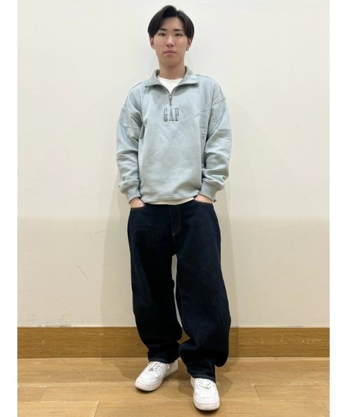GAP(ギャップ)の「ヴィンテージソフト オーバーサイズ GAPロゴ 1/4ジップアッププルオーバー(スウェット・メンズ・グリーン/ピンク/ライトブルーグレー/ホワイト系その他・XS/S/M/L/XL)」の17枚目の写真