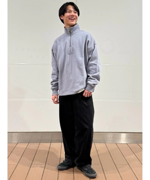 GAP(ギャップ)の「ヴィンテージソフト オーバーサイズ GAPロゴ 1/4ジップアッププルオーバー(スウェット・メンズ・グリーン/ピンク/ライトブルーグレー/ホワイト系その他・XS/S/M/L/XL)」の19枚目の写真