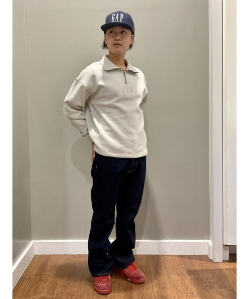 GAP(ギャップ)の「ヴィンテージソフト オーバーサイズ GAPロゴ 1/4ジップアッププルオーバー(スウェット・メンズ・グリーン/ピンク/ライトブルーグレー/ホワイト系その他・XS/S/M/L/XL)」の20枚目の写真