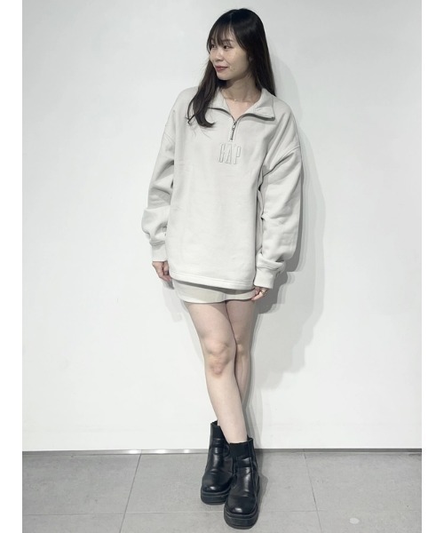 GAP(ギャップ)の「ヴィンテージソフト オーバーサイズ GAPロゴ 1/4ジップアッププルオーバー(スウェット・メンズ・グリーン/ピンク/ライトブルーグレー/ホワイト系その他・XS/S/M/L/XL)」の21枚目の写真