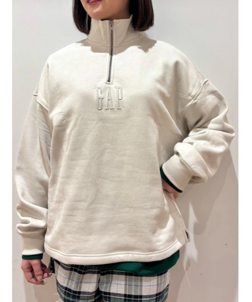 GAP(ギャップ)の「ヴィンテージソフト オーバーサイズ GAPロゴ 1/4ジップアッププルオーバー(スウェット・メンズ・グリーン/ピンク/ライトブルーグレー/ホワイト系その他・XS/S/M/L/XL)」の22枚目の写真