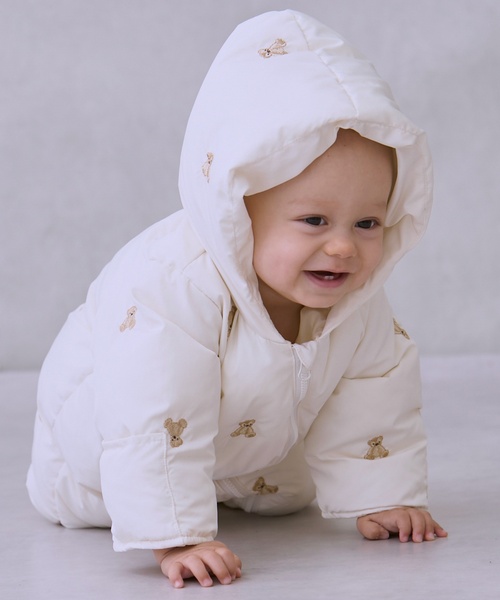 petit main(プティマイン)の「アソート刺しゅう中綿ジャンプスーツ(ロンパース・キッズ・ネイビー/アイボリー・80cm/70cm)」の14枚目の写真