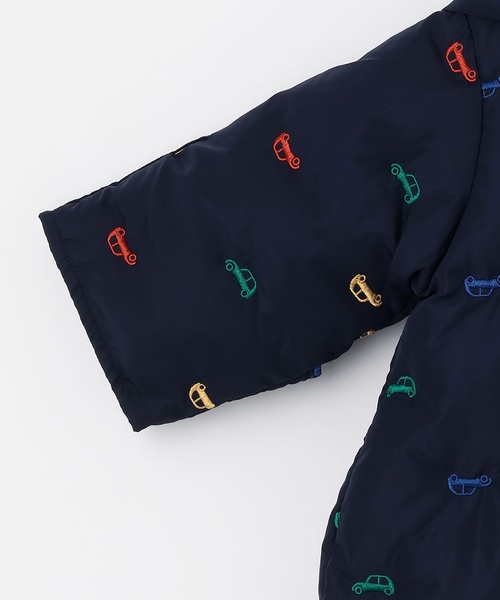 petit main(プティマイン)の「アソート刺しゅう中綿ジャンプスーツ(ロンパース・キッズ・ネイビー/アイボリー・80cm/70cm)」の9枚目の写真