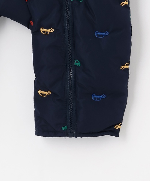 petit main(プティマイン)の「アソート刺しゅう中綿ジャンプスーツ(ロンパース・キッズ・ネイビー/アイボリー・80cm/70cm)」の8枚目の写真