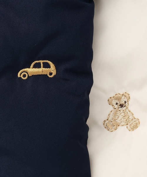 petit main(プティマイン)の「アソート刺しゅう中綿ジャンプスーツ(ロンパース・キッズ・ネイビー/アイボリー・80cm/70cm)」の7枚目の写真