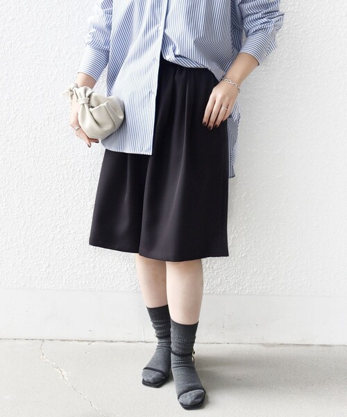 シップス（SHIPS）/〈洗濯機可能〉ドロスト タック ハーフ パンツ 洗濯機可能〉ドロスト タック ハーフ パンツ（その他パンツ）｜SHIPS