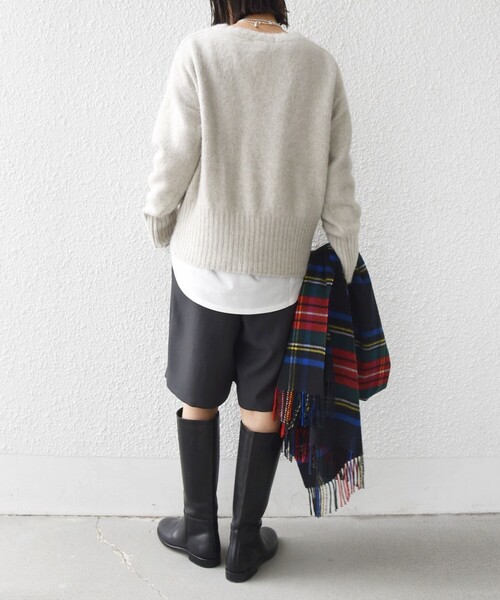 SHIPS（シップス）の「〈洗濯機可能〉ドロスト タック ハーフ パンツ