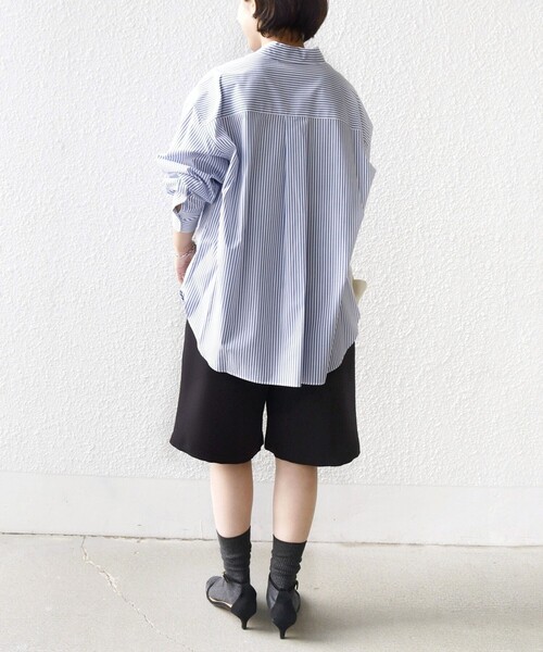 SHIPS(シップス)の「〈洗濯機可能〉ドロスト タック ハーフ パンツ(その他パンツ・レディース・ダークグレー/グレー/ブラック・ONE SIZE)」の8枚目の写真